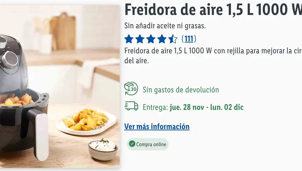 Freidora de aire Lidl