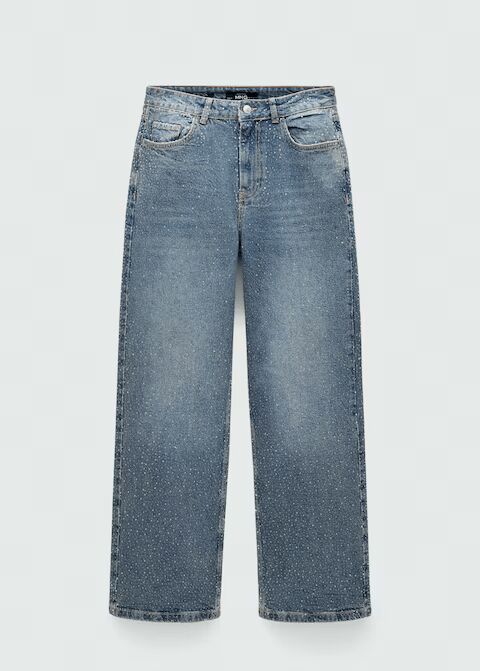 Jeans rectos strass
