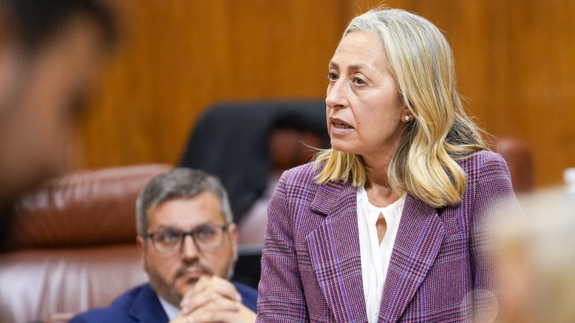 La consejera de Salud y Consumo, Rocío Hernández toma la palabra en la segunda jornada del pleno. A 28 de noviembre de 2024, en Sevilla (Andalucía, España). Segunda jornada de Pleno, con Sesión de Control al Gobierno y preguntas de los grupos parlamentarios al presidente de la Junta de Andalucía. 28 NOVIEMBRE 2024 Francisco J. Olmo / Europa Press 28/11/2024