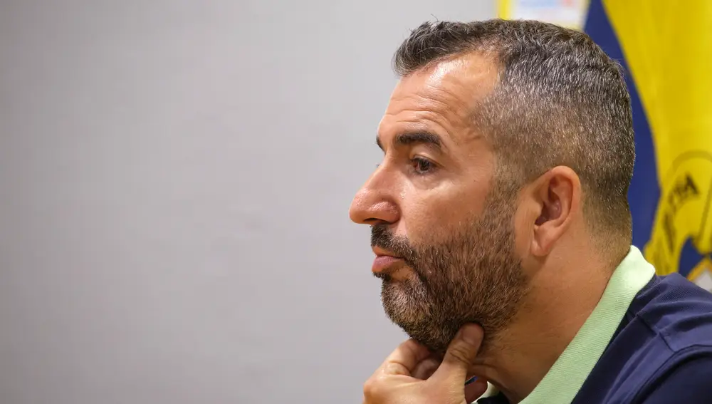 Rueda de prensa del entrenador de la UD Las Palmas, Diego Martínez