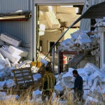 Estado en que quedó la fábrica Industrias Climber de Ibi, Alicante, tras la explosión del miércoles pasado