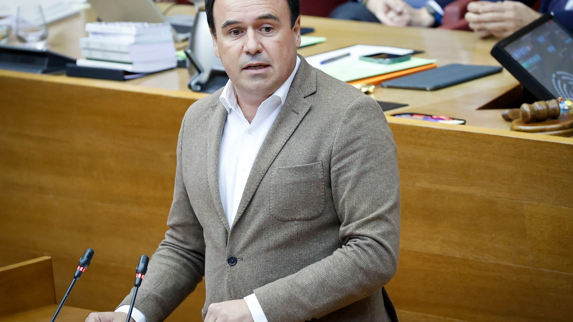El secretario general del PPCV y síndic 'popular' en Les Corts, Juanfran Pérez Llorca, en imagen de archivo REMITIDA / HANDOUT por JOSÉ CUÉLLAR/CORTS VALENCIANES Fotografía remitida a medios de comunicación exclusivamente para ilustrar la noticia a la que hace referencia la imagen, y citando la procedencia de la imagen en la firma 30/11/2024