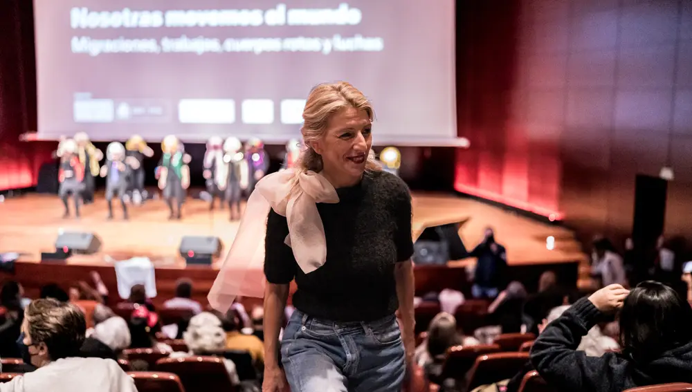 Yolanda Díaz asiste a un acto por el reconocimiento de las enfermedades profesionales y la protección de la seguridad y salud laboral