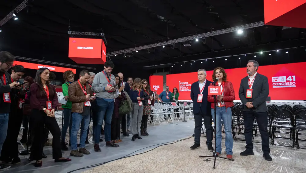 Cerdán, Montero y Espadas, en la previa del Congreso Federal