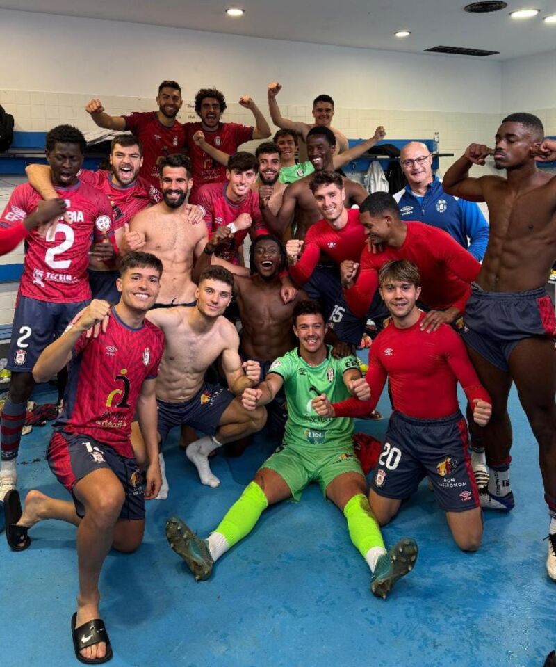 Vestuario del Real Ávila CF tras una victoria