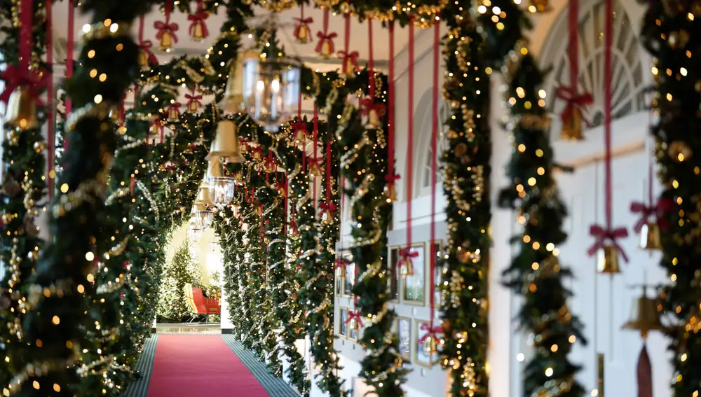 La Casa Blanca decorada por Navidad