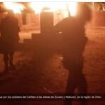 Una de las fotos de la quema del poblado cristiano