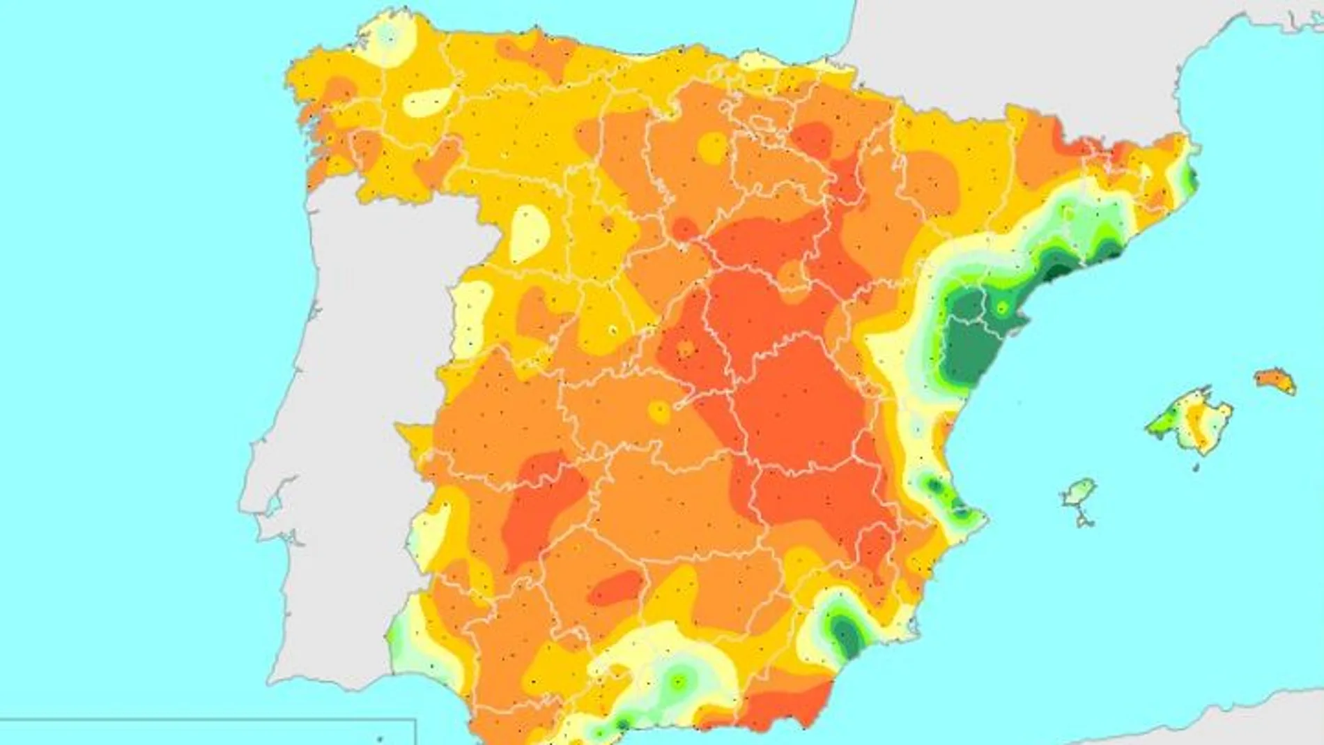 Las precipitaciones quedaron un 40 % por debajo de lo normal.