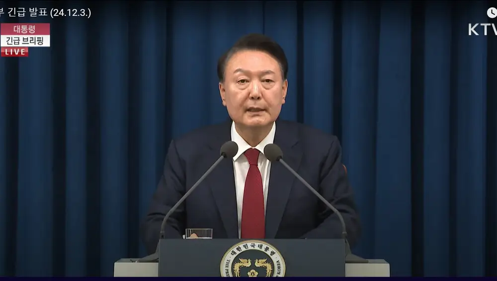 South Korea's president declares martial law