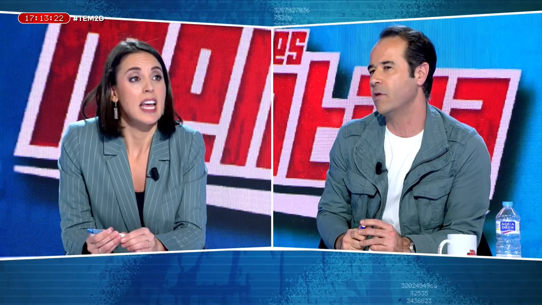 Irene Montero y Javier Chicote en el programa 'Todo Es Mentira'.