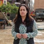 La alcaldesa de Catarroja, Lorena Silvent en el municipio afectado por la DANA. 