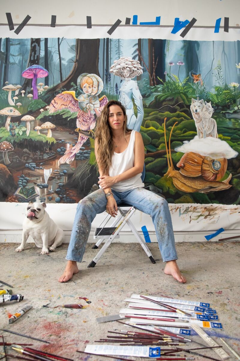 Roberta Lobeira en su estudio.