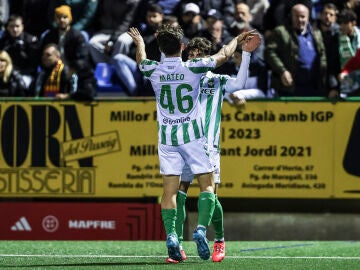 Abde Ezzalzouli of Real Betis celebrates a goal during the Spanish Copa del Rey, second round football match played between UE Sant Andreu and Real Betis at Estadi Narcis Sala on December 04, 2024 in Vic, Barcelona, Spain. AFP7 04/12/2024 ONLY FOR USE IN SPAIN