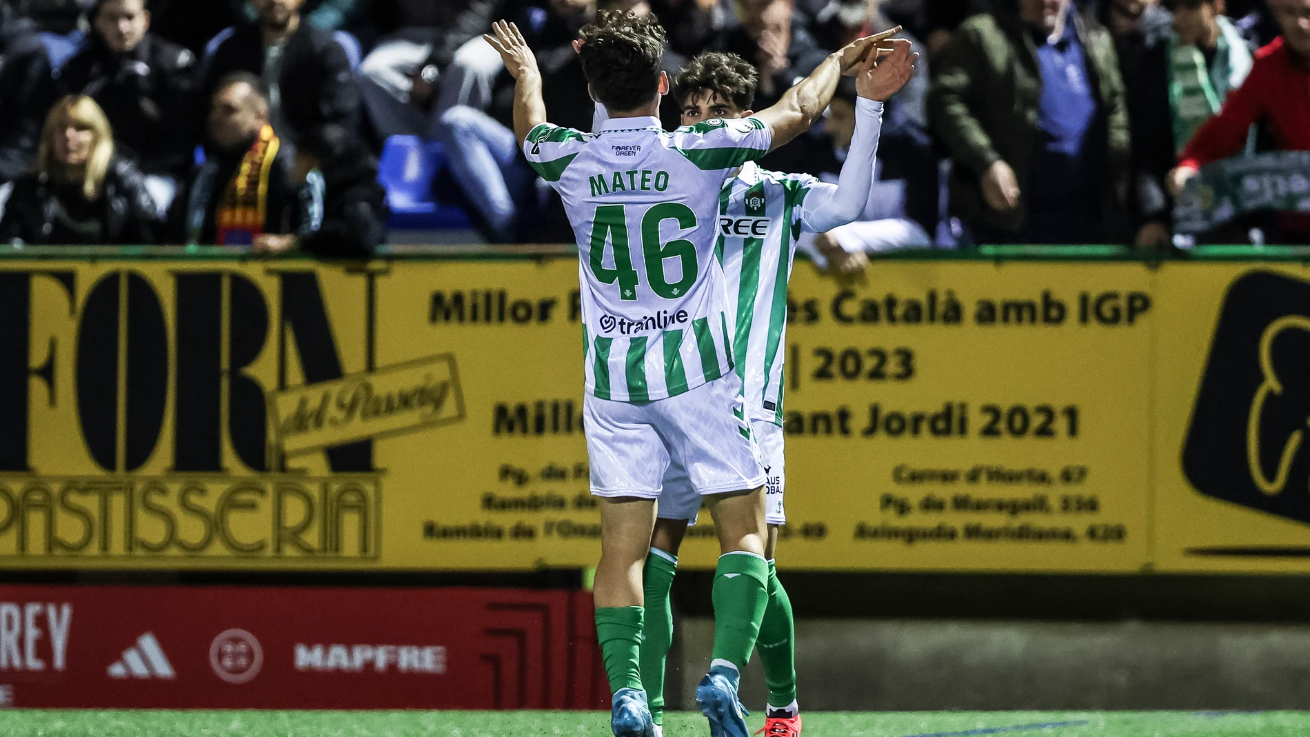 Abde Ezzalzouli of Real Betis celebrates a goal during the Spanish Copa del Rey, second round football match played between UE Sant Andreu and Real Betis at Estadi Narcis Sala on December 04, 2024 in Vic, Barcelona, Spain. AFP7 04/12/2024 ONLY FOR USE IN SPAIN