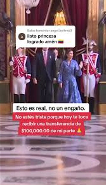 Ejemplo de perfil falso de la princesa Leonor