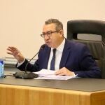 El presidente de la Diputación de Alicante, Toni Pérez, en el pleno de hoy 