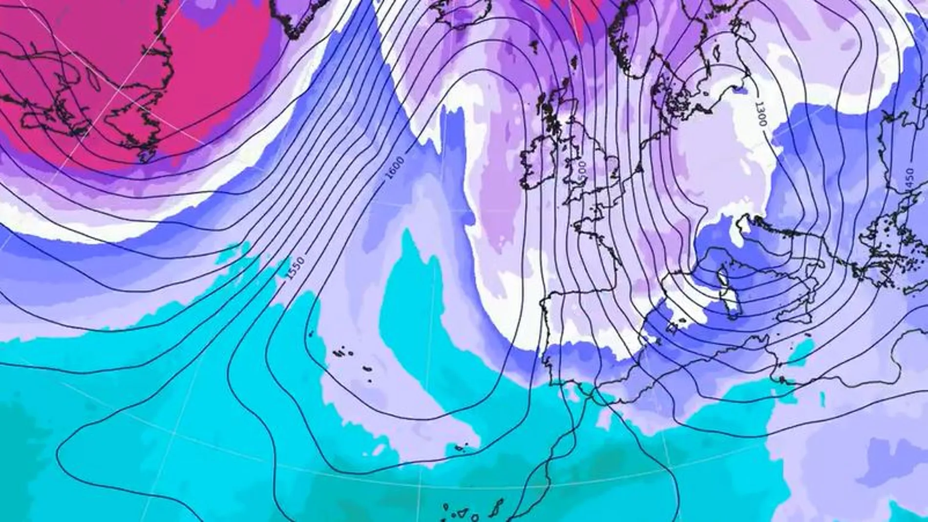 Tiempo invernal en la Península