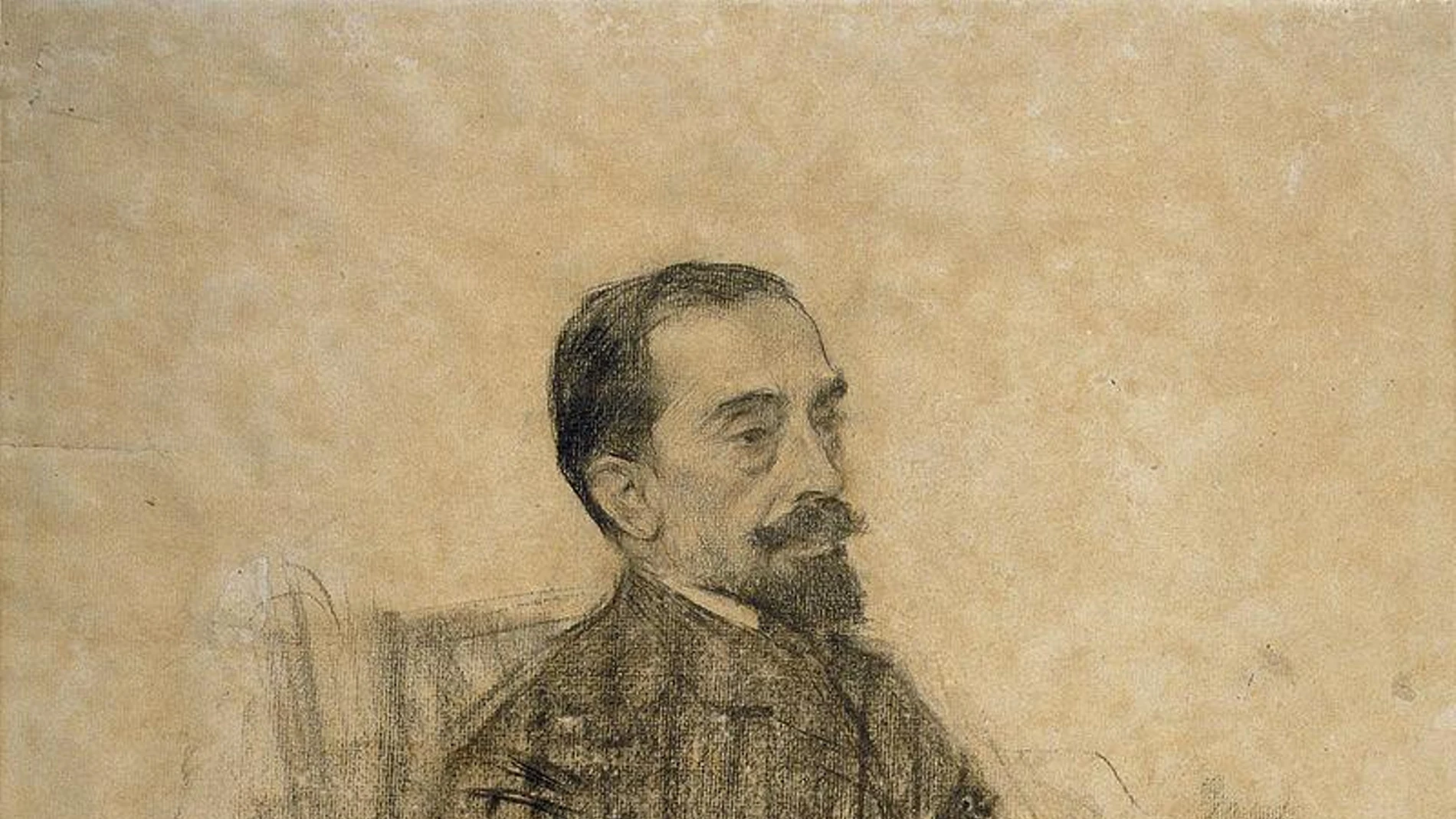 Joan Maragall retratado por Ramon Casas