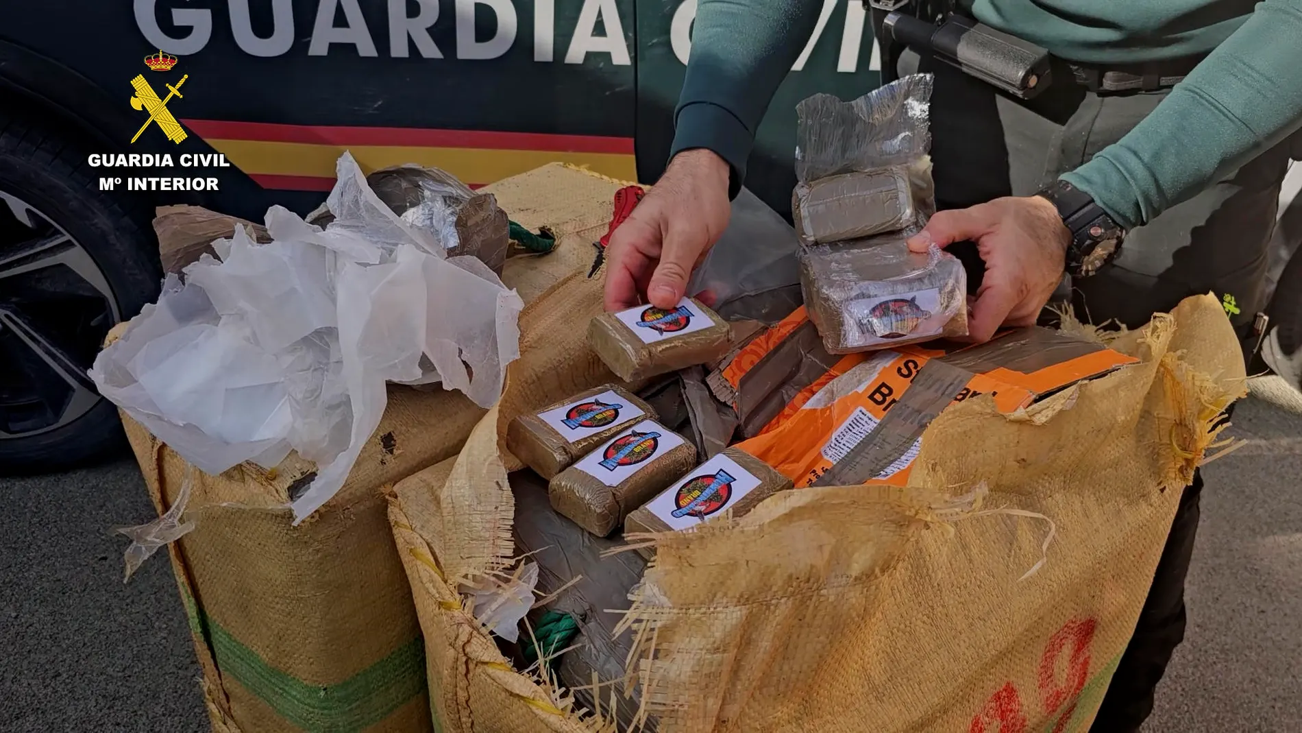 Detenido en El Ejido el conductor de una furgoneta con casi una tonelada de hachís