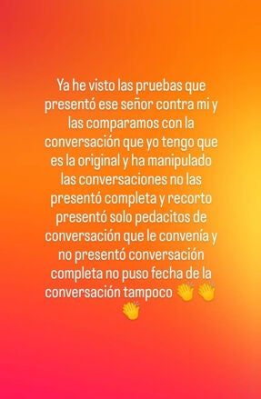 Story de Valeri Cuéllar, ex amante de Álvaro Muñoz Escassi