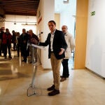Conrado Íscar durante la presentación del Belén de la Diputación