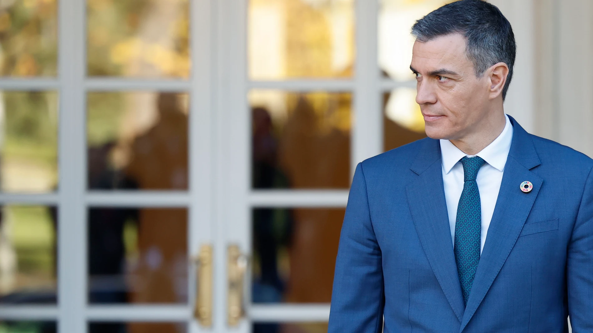 MADRID, 05/12/2024.- El presidente del Gobierno, Pedro Sánchez recibe al presidente de Mauritania, Mohamed Ould Ghazouani, este jueves en el Palacio de la Moncloa, en Madrid. EFE/ Mariscal