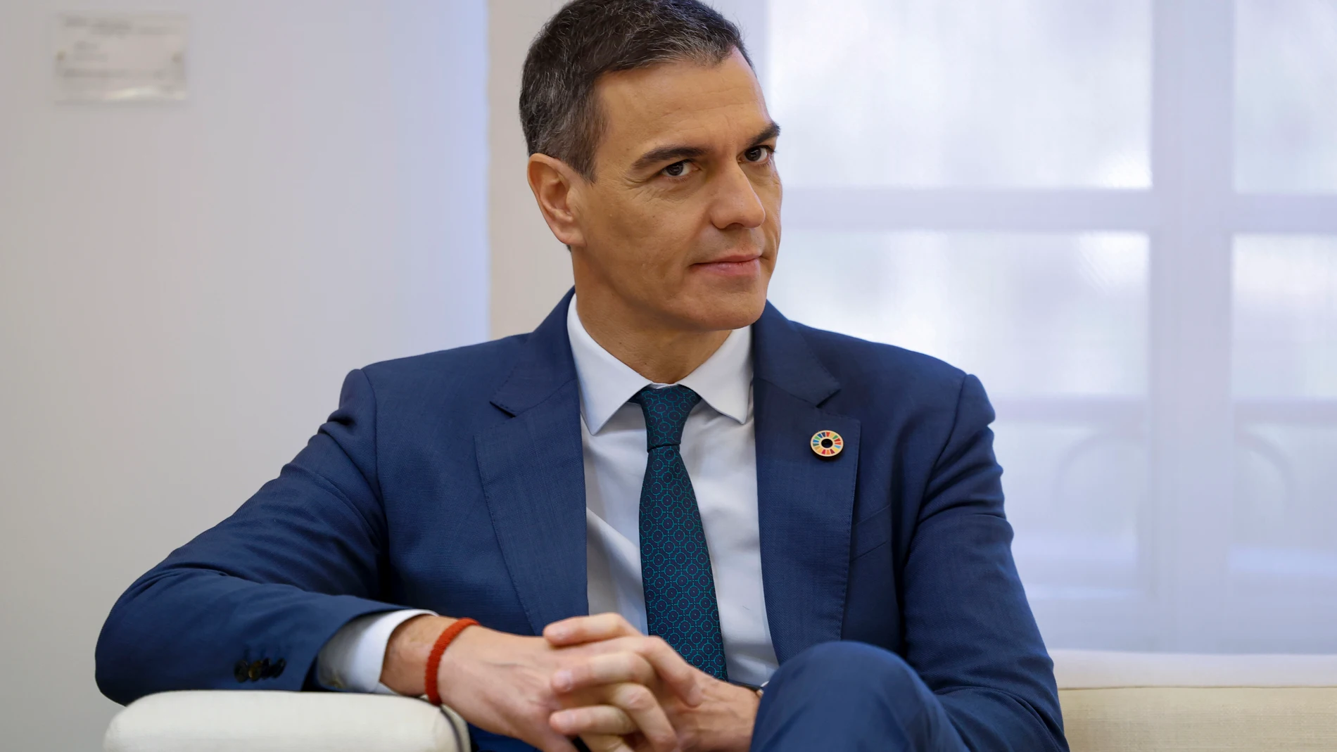 MADRID (ESPAÑA), 05/12/2024.- El presidente del Gobierno, Pedro Sánchez recibe al presidente de Mauritania, Mohamed Ould Ghazouani (no en la imagen) este jueves en La Moncloa. EFE/ Mariscal