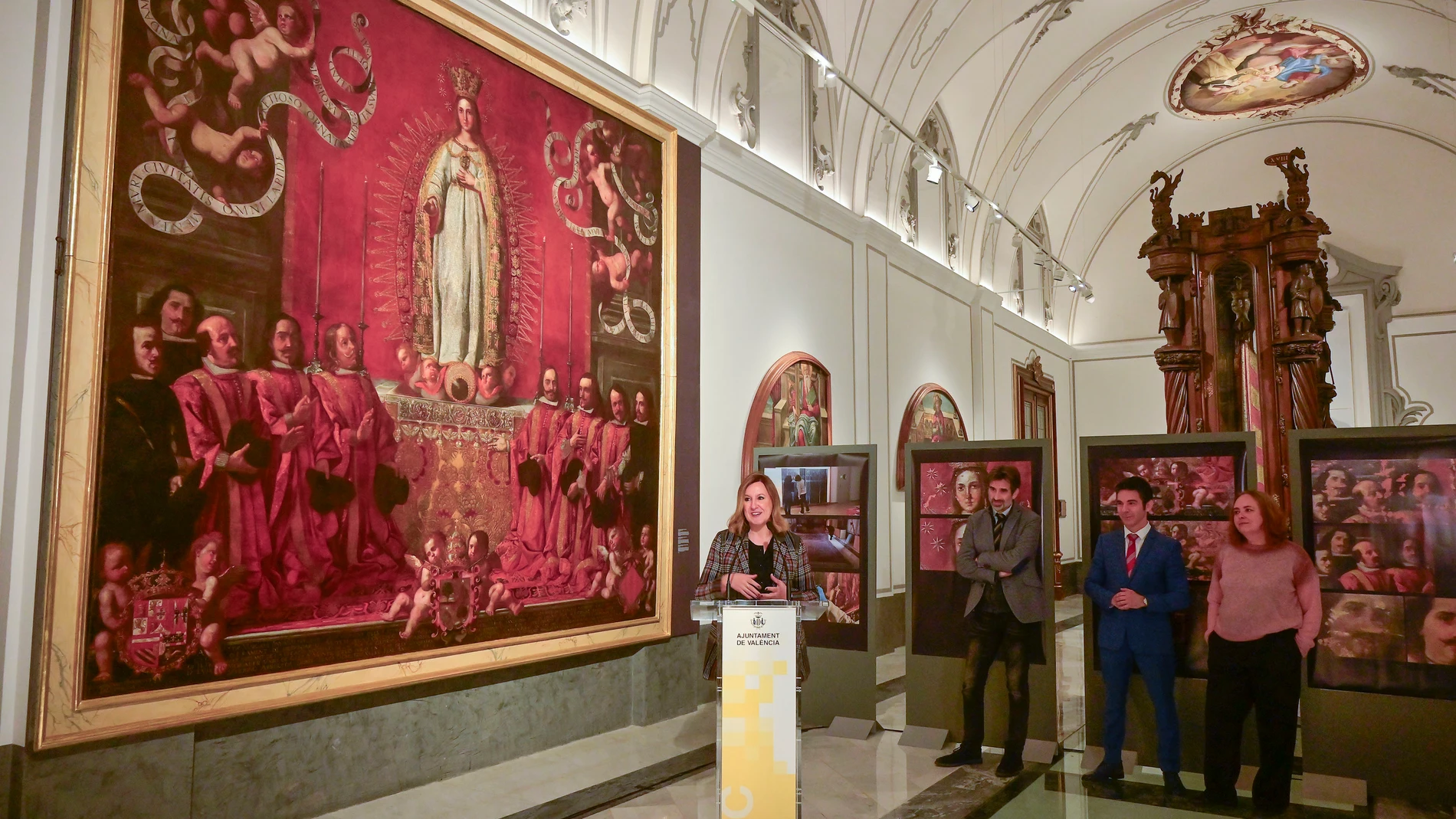 "La Inmaculada Concepción y los jurados de la ciudad" recupera su esplendor en el Museo Histórico municipal de Valencia