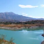 Imagen actual del embalse de La Viñuela