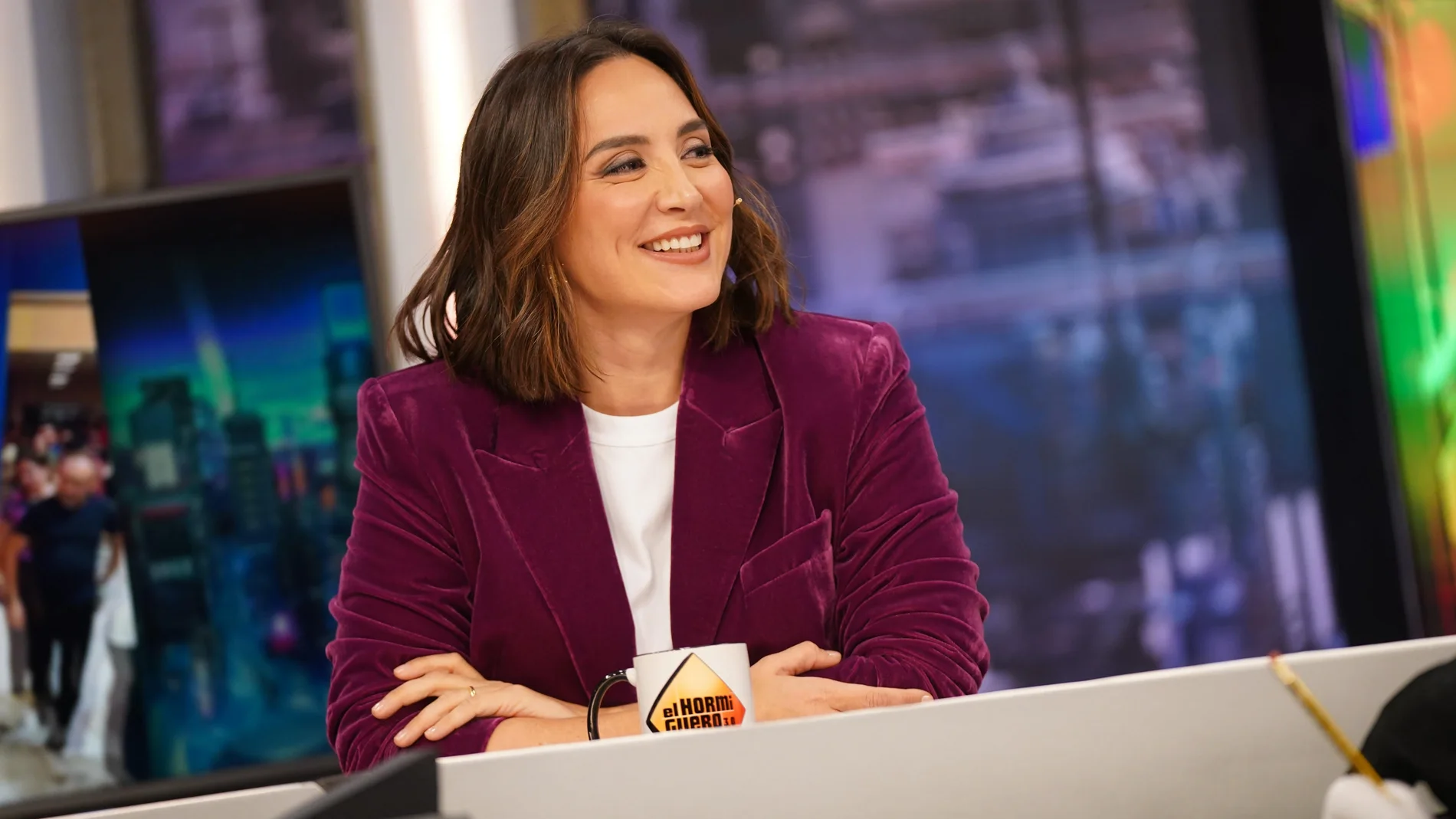 Tamara Falcó con americana de terciopelo.
