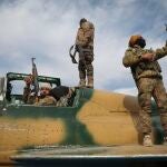 Rebeldes islamistas sirios, tras hacerse con el control del aeropuerto militar de Hama