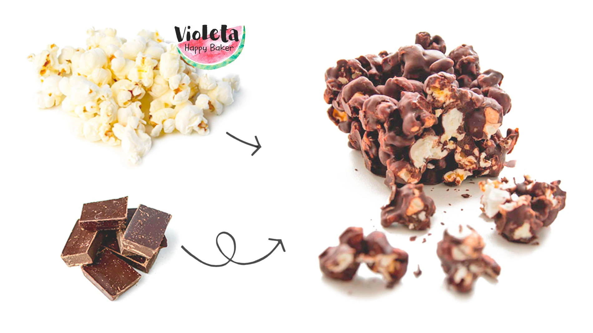Ingredientes para preparar turrón con palomitas