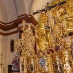 Monseñor Edgar Peña Parra, sustituto de la Secretaría de Estado y legado pontificio para el Congreso de Hermandades, acompañado del arzobispo de Sevilla, han realizado una visita a la Basílica del Cachorro