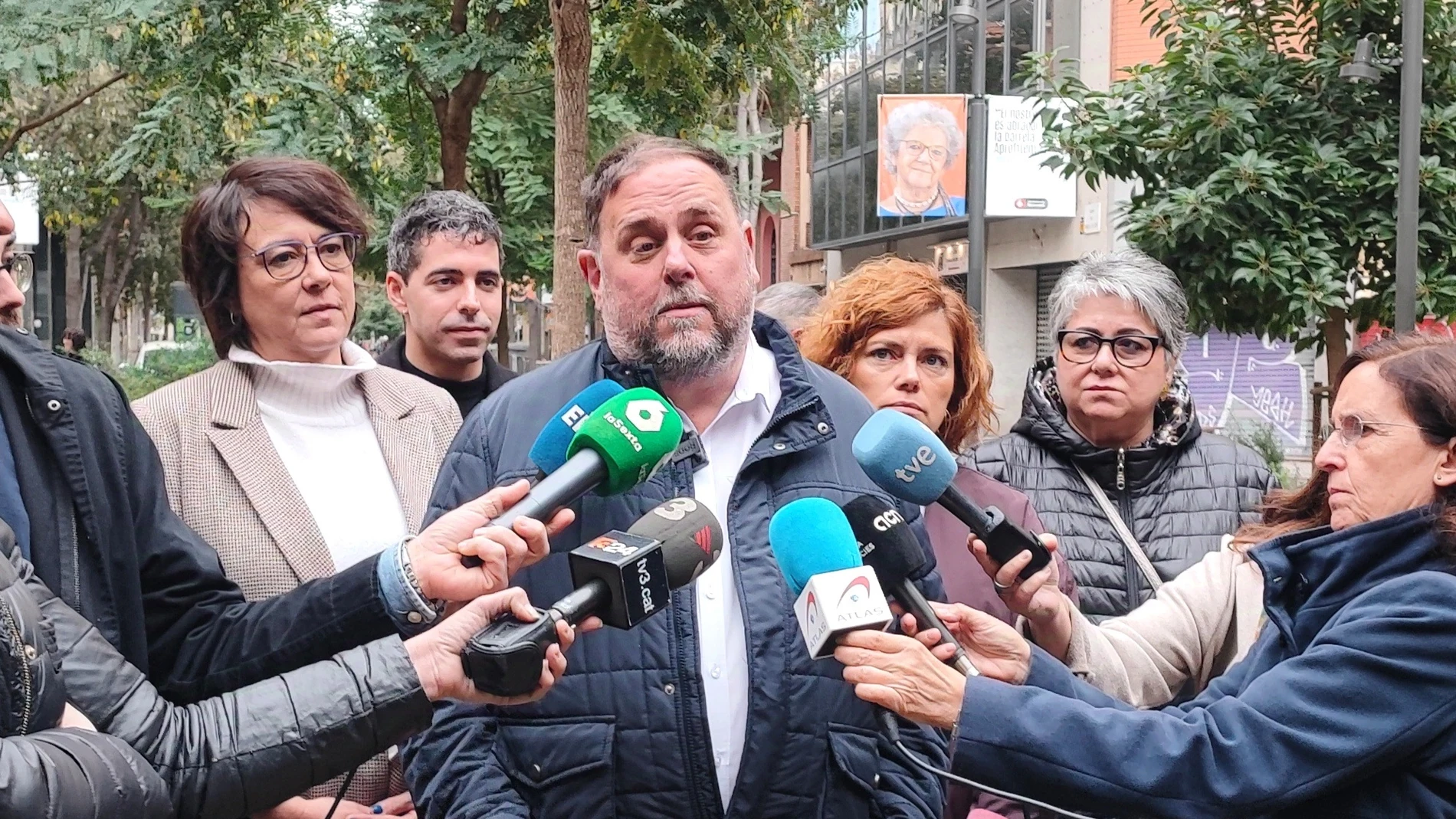 El expresidente de ERC y candidato a la reelección por 'Militància Decidim', Oriol Junqueras, en una rueda de prensa en Barcelona (Catalunya), a 6 de diciembre de 2024 EUROPA PRESS 06/12/2024