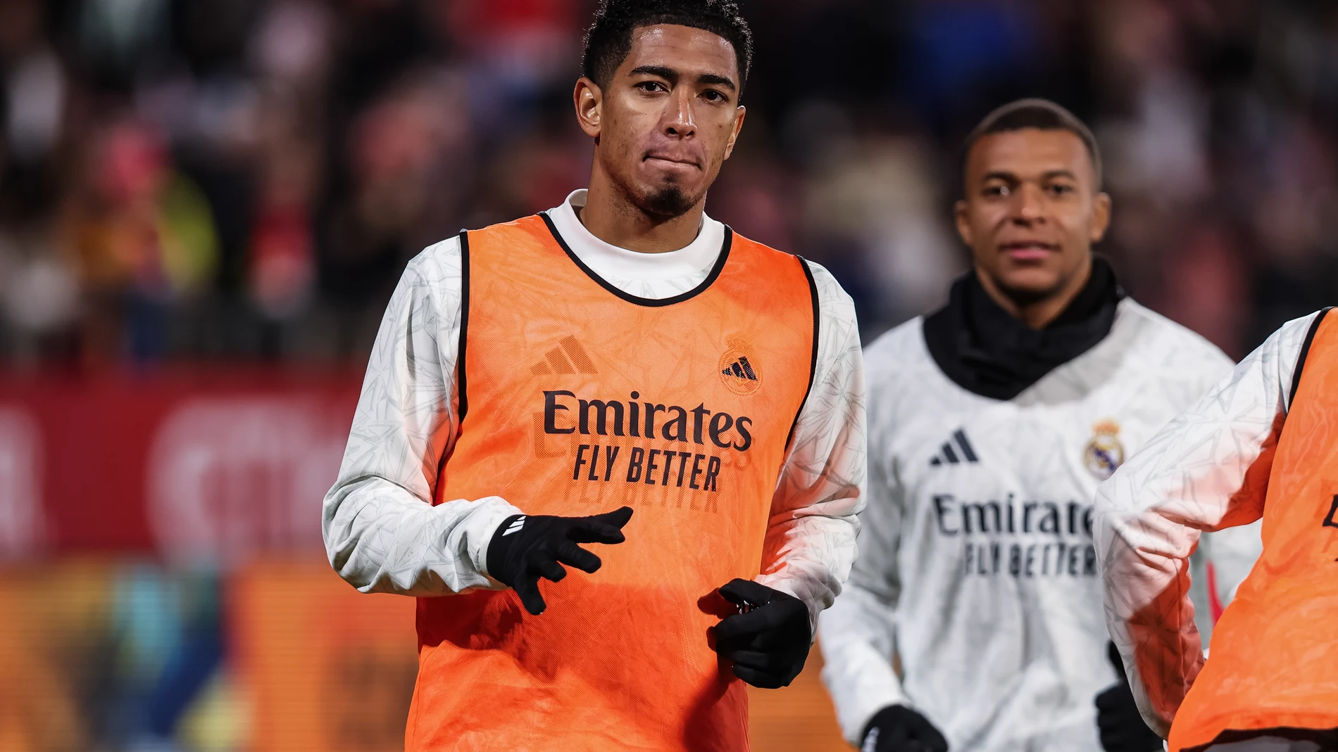 Jude Bellingham of Real Madrid looks on during the Spanish league, La Liga EA Sports, football match played between Girona FC and Real Madrid at Estadio de Montilivi on December 07, 2024 in Girona, Spain. AFP7 07/12/2024 ONLY FOR USE IN SPAIN