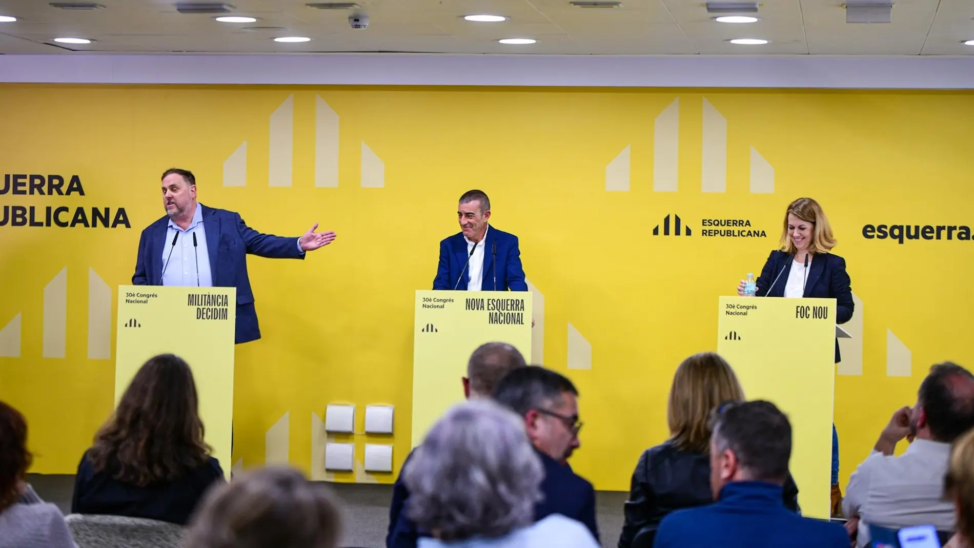 Junqueras y Godàs mantienen sus listas sin incorporar a miembros de 'Foc Nou' en el congreso de ERC