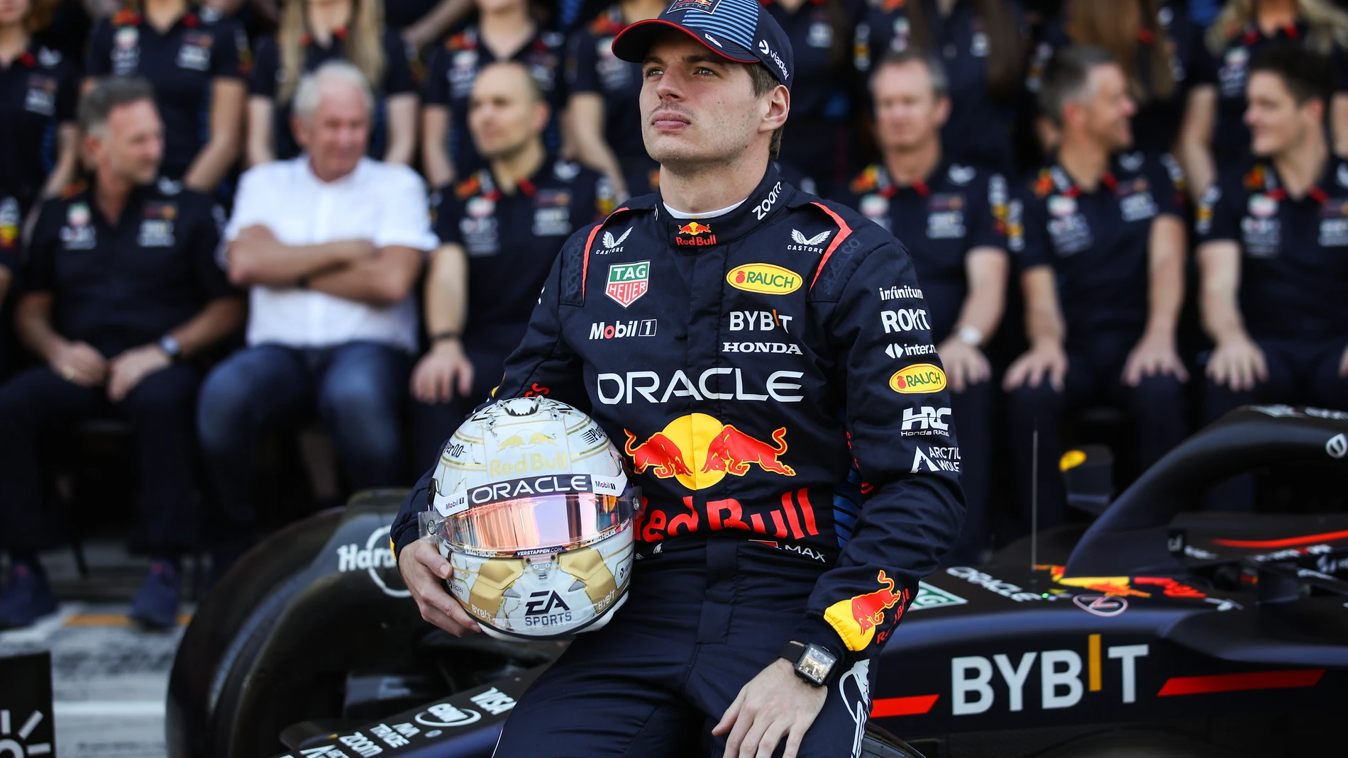 VERSTAPPEN Max (ned), Red Bull Racing RB20, portrait during the Formula 1 Etihad Airways Abu Dhabi Grand Prix 2024, 24th round of the 2024 Formula One World Championship from December 6 to 8, 2024 on the Yas Marina Circuit, in Abu Dhabi, United Arab Emirates - Photo Xavi Bonilla / DPPI AFP7 08/12/2024 ONLY FOR USE IN SPAIN