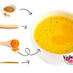 Receta para preparar bebida dorada 