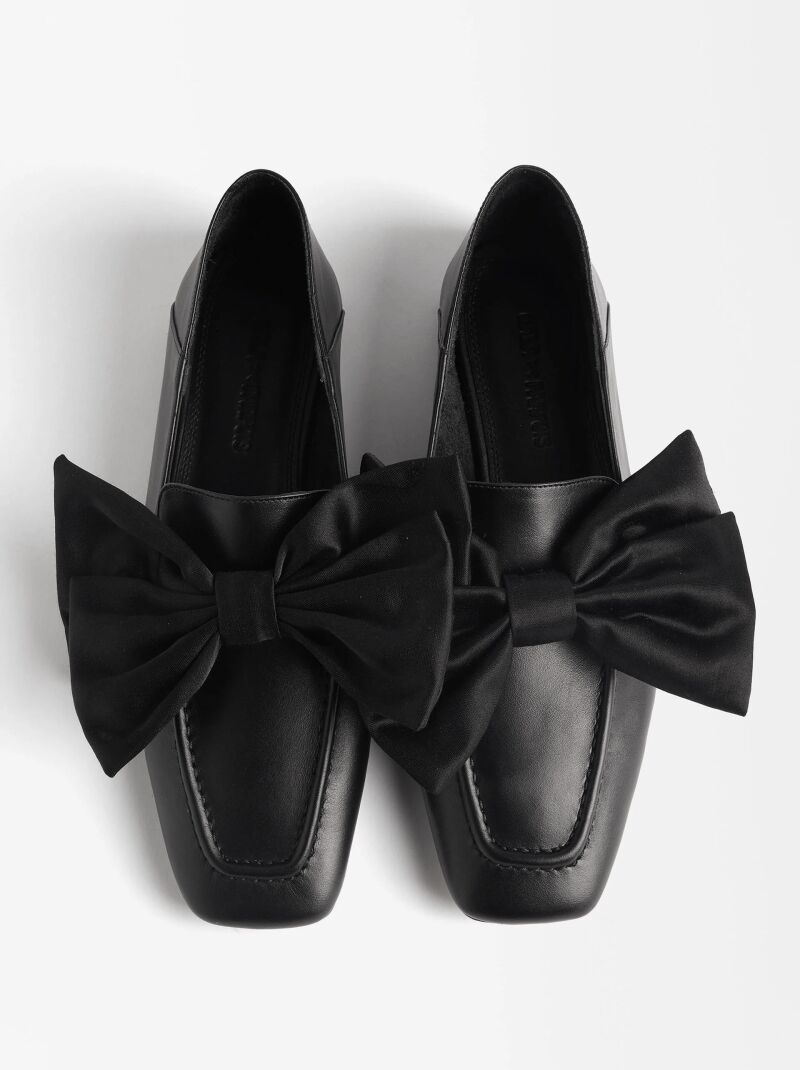 Mocasines de piel con lazo