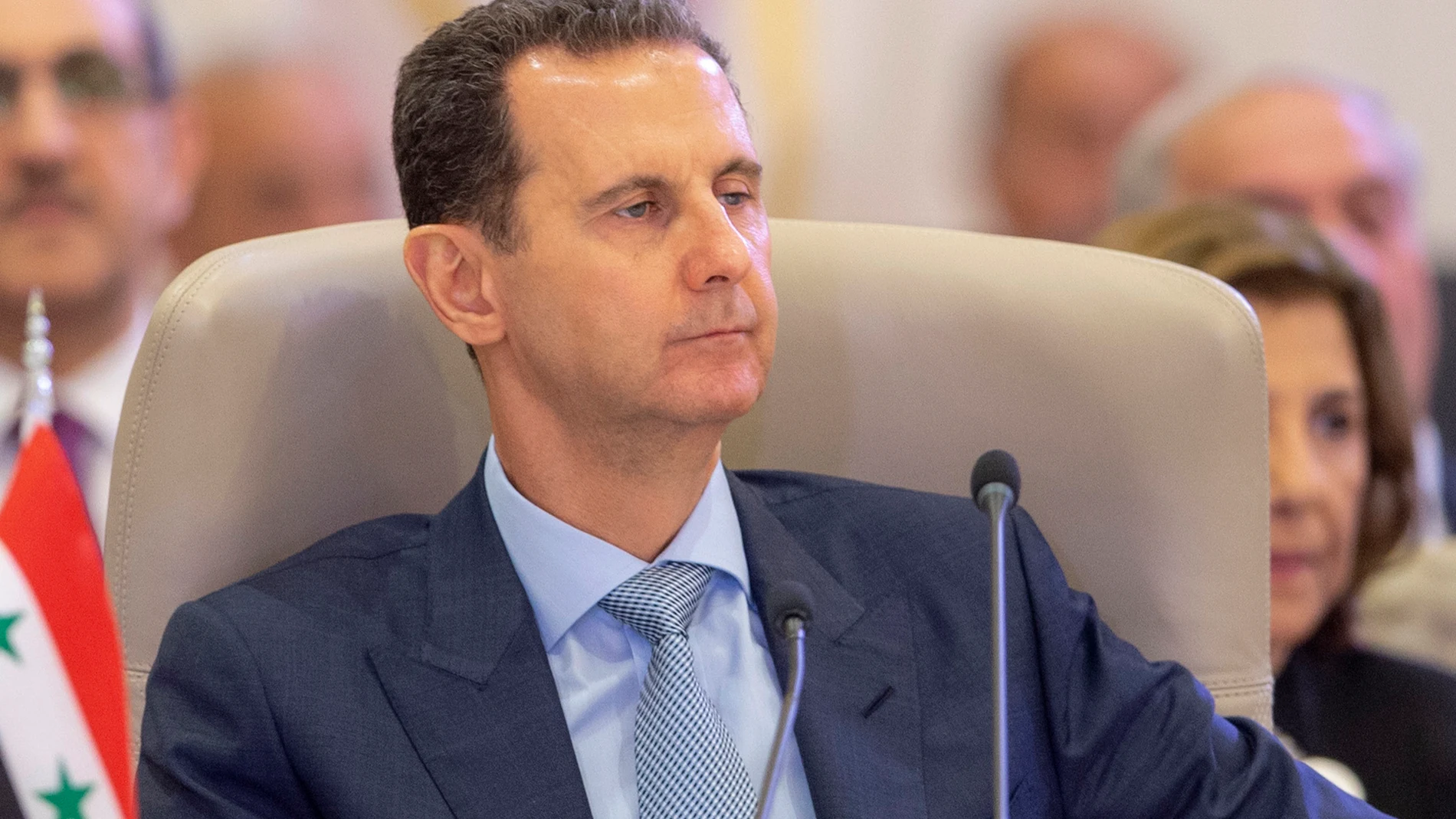 FILE - In this photo provided by Saudi Press Agency, SPA, Syrian President Bashar Assad listens during the Arab summit in Jeddah, Saudi Arabia, May 19, 2023. (Saudi Press Agency via AP, File)