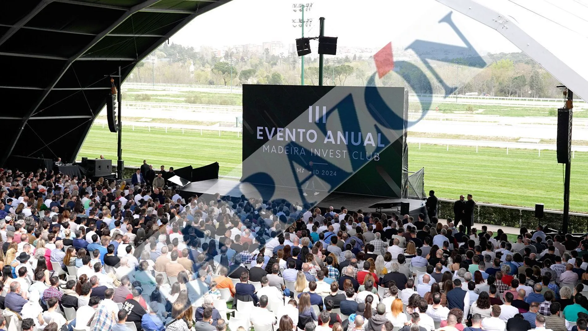 Evento de Madeira Invest Club en el que estuvo Alvise celebrado en el Hipódromo de la Zarzuela