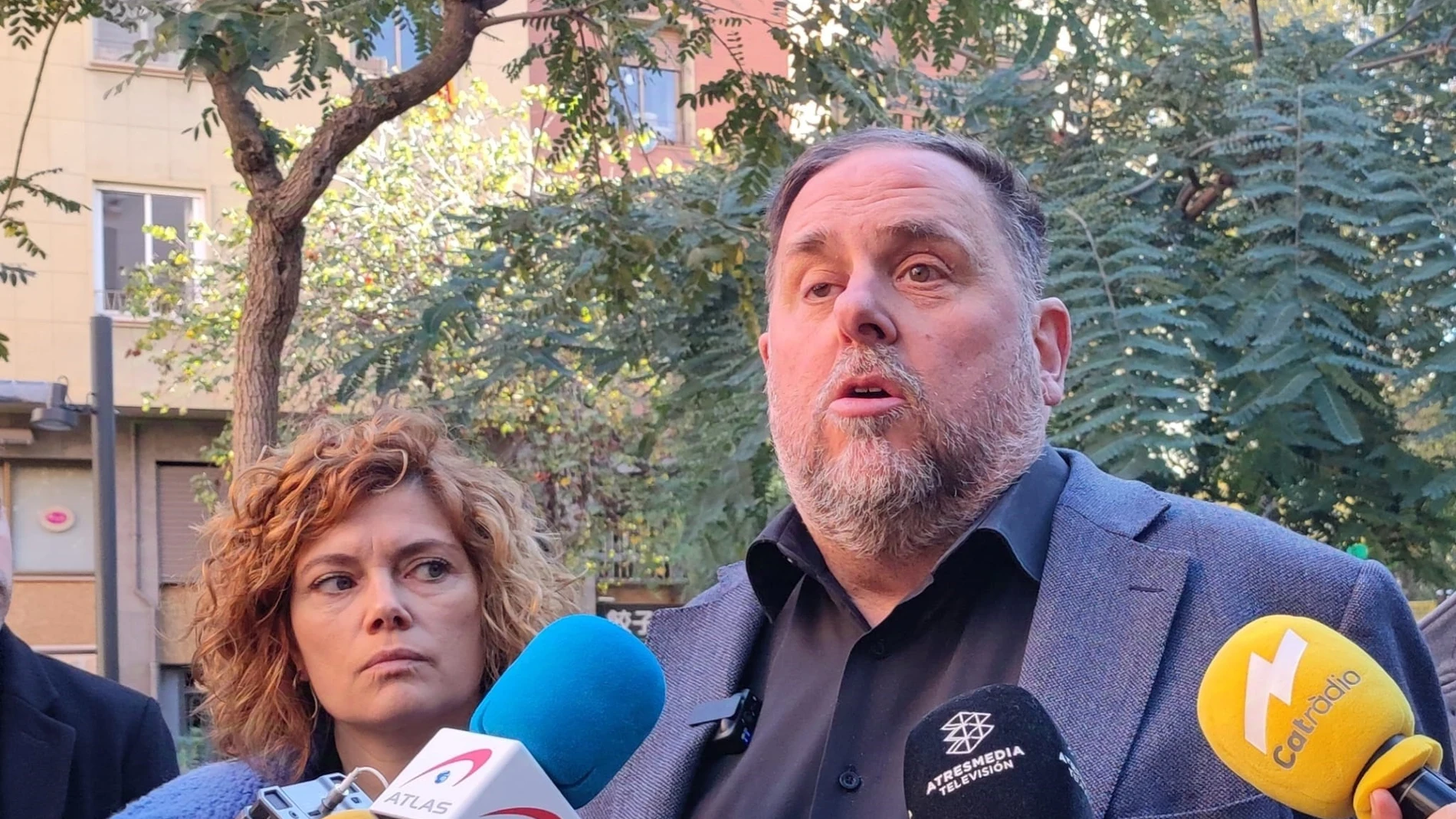 El exlíder de ERC y candidato de 'Militància Decidim' a revalidar el cargo, Oriol Junqueras, en declaraciones. EUROPA PRESS 09/12/2024
