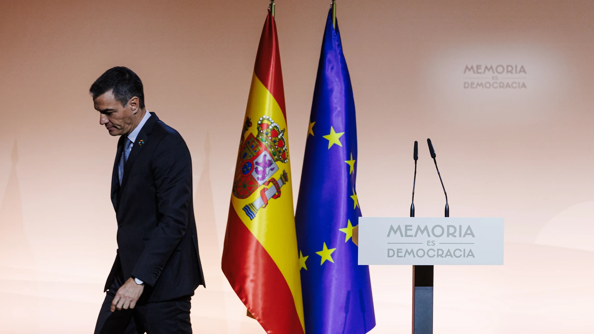El presidente del Gobierno, Pedro Sánchez, preside el acto con motivo de la celebración del ‘Día de Recuerdo y Homenaje a todas las víctimas del golpe militar, la Guerra y la Dictadura’, en el Auditorio Nacional de Música, a 10 de diciembre de 2024, en Madrid (España). 10 DICIEMBRE 2024;PRESIDENTE;GOBIERNO;HMENAJE;VICTIMAS;DICTADURA;MEMORIA DEMOCRÁTICA Carlos Luján / Europa Press 10/12/2024