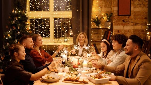 Cena de Navidad en familia