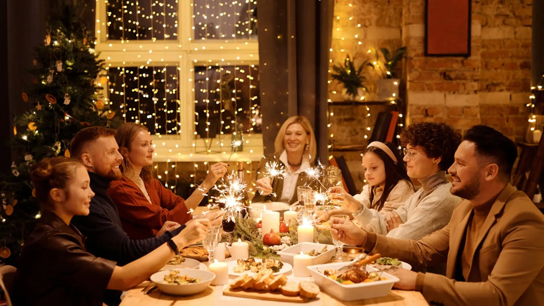 Cena de Navidad en familia