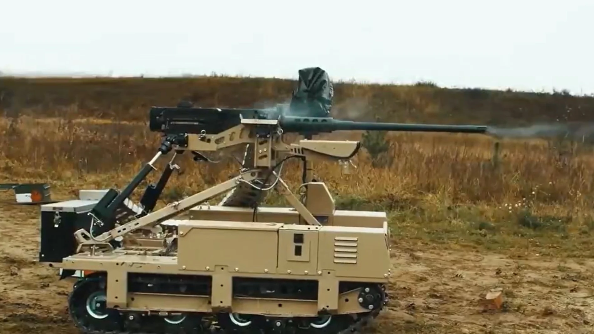 Ucrania fabrica un robot oruga para ametralladoras en un momento clave de la guerra