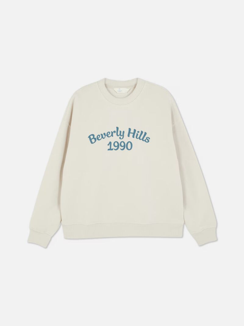 Sudadera con cuello redondo y mensaje