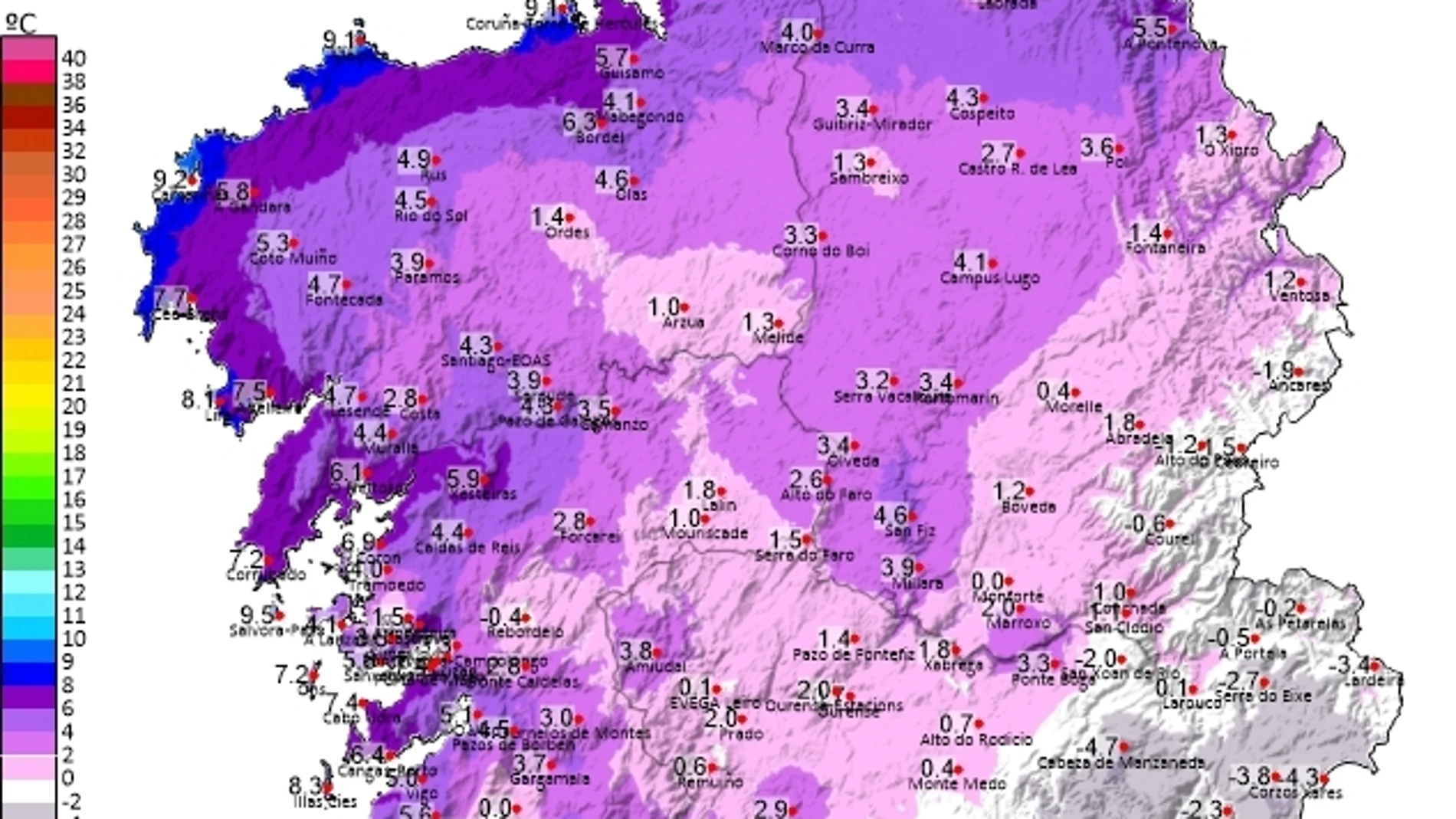 Galicia en alerta por frío intenso y posibles nevadas: se esperan temperaturas inferiores a 10ºC y fenómenos meteorológicos adversos