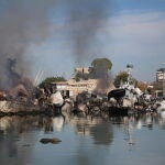 El puerto de Latakia, en Siria, tras ser atacado