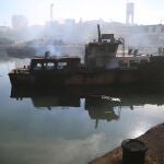Daños en el puerto de Latakia tras los bombardeos del Ejército israelí